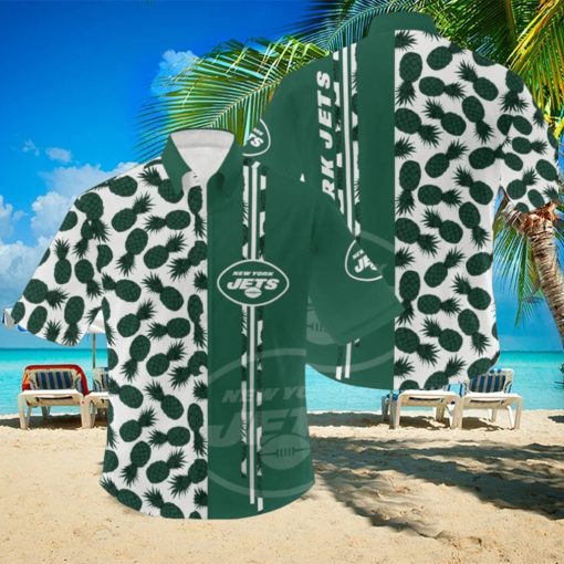 NFL New York Jets Pineapple Pattern Hawaiian Shirt Unisex
