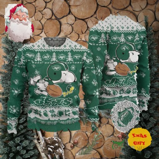 NFL New York Jets Snoopy Christmas AOP Sweater