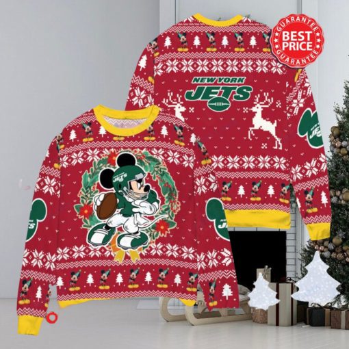 NFL New York Jets x Mickey Mouse Christ Ugly Sweater