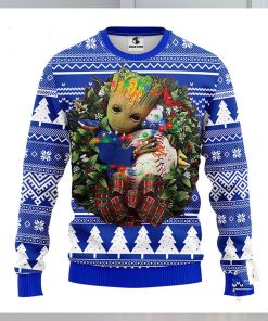 NFL New York Mets Groot Hug Christmas Ugly Sweater