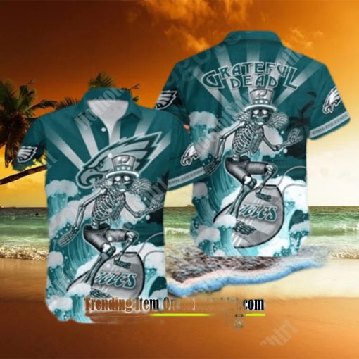 NFL PHILADELPHIA EAGLES GRATEFUL DEAD HAWAIIAN SHIRT