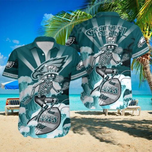 NFL Philadelphia Eagles Hawaiian Shirt Grateful Dead