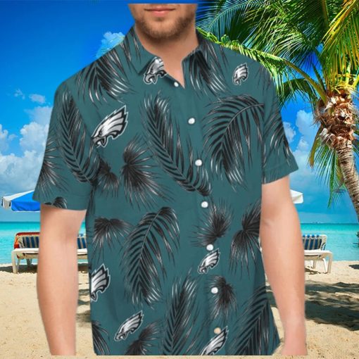 NFL Philadelphia Eagles Hawaiian Shirt Palm Leaf Pattern Summer Beach Gift