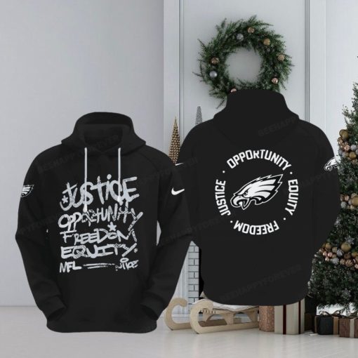 NFL Philadelphia Eagles Justice Opportunity Equity Freedom Hoodie