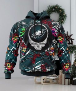 NFL Philadelphia Eagles Mix Grateful Dead, Personalized Name & Number Specialized Concepts Kits 3D Hoodie