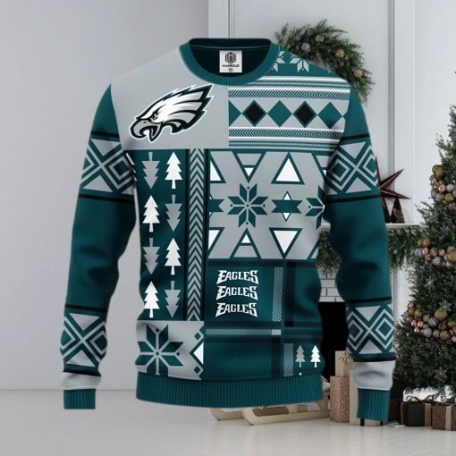 NFL Philadelphia Eagles New Season Wardrobe Knitted Christmas 3D Sweater