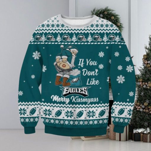 NFL Philadelphia Eagles Santa Merrykissmyass Ugly Christmas Sweater