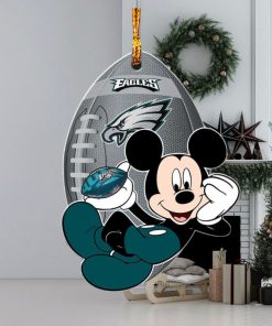 NFL Philadelphia Eagles Xmas Mickey Mouse Custom Name Christmas Gift For Fans Christmas Ornament