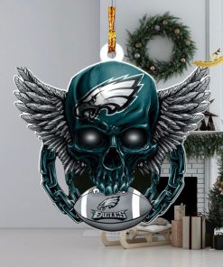 NFL Philadelphia Eagles Xmas Skull 2023 Holiday Gifts Christmas Decorations Ornament