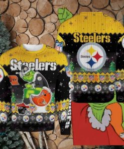 NFL Pittsburgh SteelSan Francisco 49ers Grinch Cool Knitted Christmas 3D Sweater Celebrate