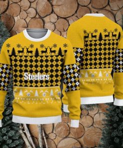 NFL Pittsburgh Steelers Christmas Pattern V3 Sport Christmas Ugly Sweater 3D