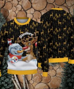 NFL Pittsburgh Steelers Christmas Reindeer Sport Christmas Ugly Sweater 3D