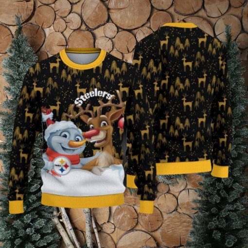 NFL Pittsburgh Steelers Christmas Reindeer Sport Christmas Ugly Sweater 3D