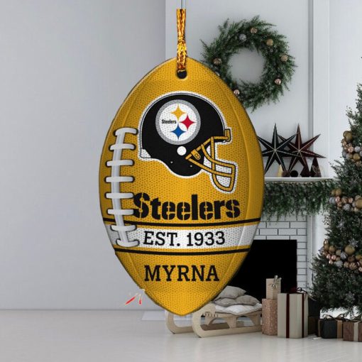 NFL Pittsburgh Steelers Football Xmas Custom Name Ornament Christmas Gift Home Decor