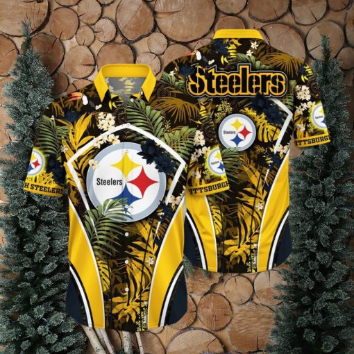 NFL Pittsburgh Steelers Hawaii Shirt Flower Vibrant Beachy Shirts
