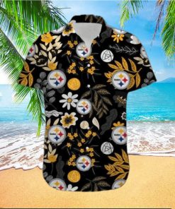 NFL Pittsburgh Steelers Hawaiian Shirt Football Casual Short Sleeve Button Shirt