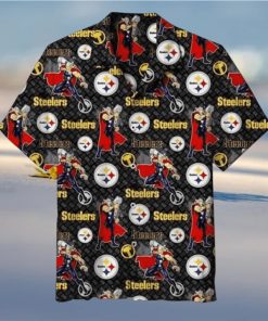 NFL Pittsburgh Steelers Logos Hawaiian Shirt
