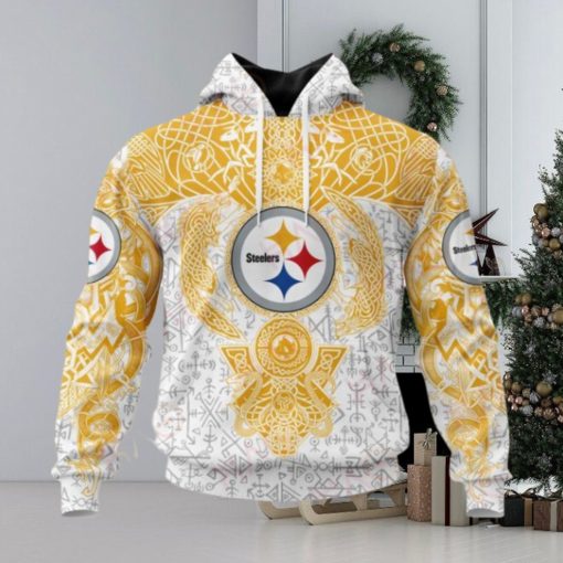 NFL Pittsburgh Steelers Norse Viking Symbols 3D Hoodie