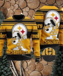 NFL Pittsburgh Steelers Snoopy Celebrates His Victory Ugly Christmas Sweater