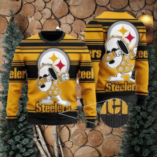 NFL Pittsburgh Steelers Snoopy Celebrates His Victory Ugly Christmas Sweater