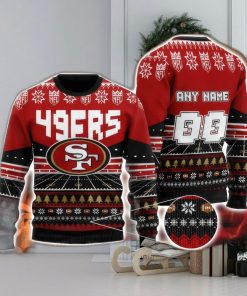 NFL San Francisco 49ers Custom Name And Number Christmas Gift For Fans Ugly Christmas Sweater