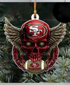 NFL San Francisco 49ers Football Skull Logo 2023 Unique Christmas Ornament