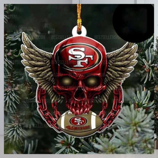 NFL San Francisco 49ers Football Skull Logo 2023 Unique Christmas Ornament