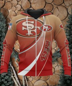 NFL San Francisco 49ers Free Style Design Zip Up Hoodie