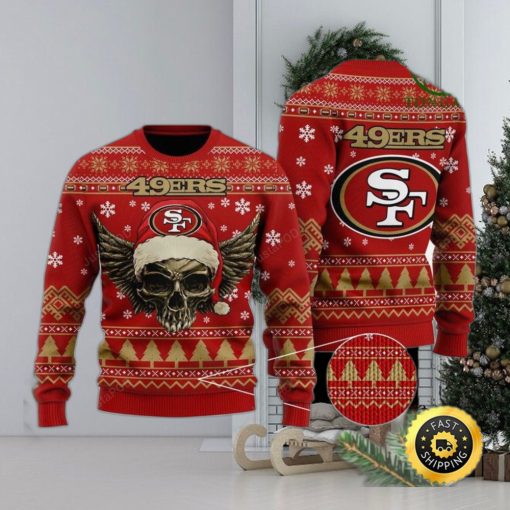 NFL San Francisco 49ers Golden Skull Christmas Ugly Sweater