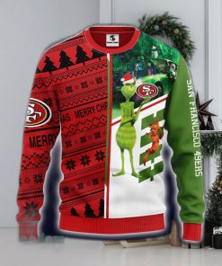 NFL San Francisco 49ers Grinch And Scooby Doo Funny Christmas Gift Ugly Christmas Sweater