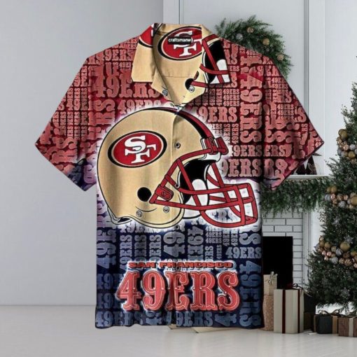 NFL San Francisco 49ers Hawaiian Shirt Football Gift For Dad, NFL Hawaiian Shirt