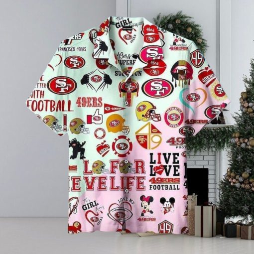 NFL San Francisco 49ers Hawaiian Shirt Football Gift For Men, NFL Hawaiian Shirt