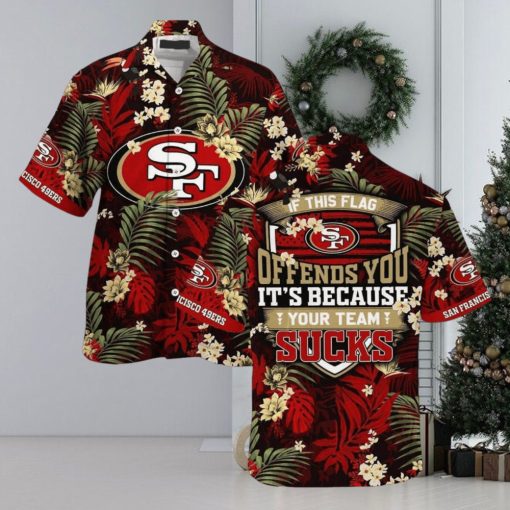 NFL San Francisco 49ers Hawaiian Shirt If This Flag Offends You, NFL Hawaiian Shirt