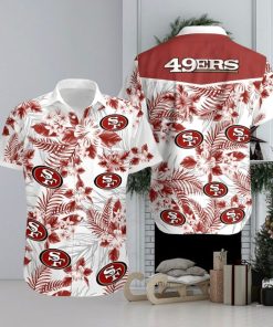 NFL San Francisco 49ers Hawaiian Shirt Tropical Flower Pattern Beach Gift For Dad
