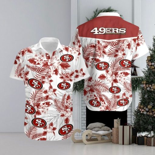 NFL San Francisco 49ers Hawaiian Shirt Tropical Flower Pattern Beach Gift For Dad
