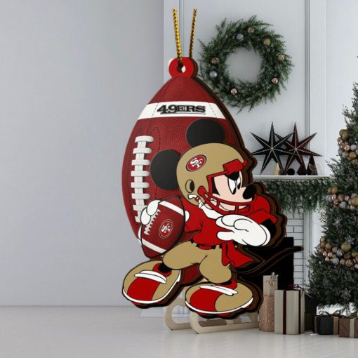 NFL San Francisco 49ers Mickey Mouse Christmas Ornament