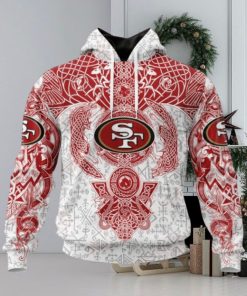 NFL San Francisco 49ers Norse Viking Symbols 3D Hoodie