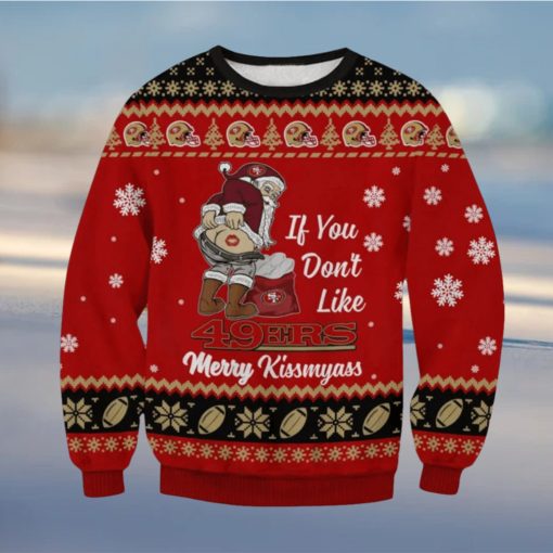 NFL San Francisco 49ers Santa Merrykissmyass Ugly Christmas Sweater