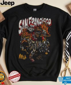 NFL San Francisco 49ers Skull Gold Rush Fullprinted T Shirt