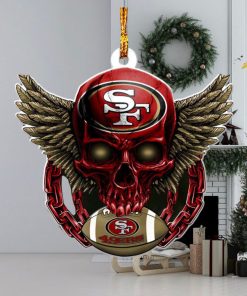 NFL San Francisco 49ers Xmas Skull 2023 Holiday Gifts Christmas Tree Decorations Ornament