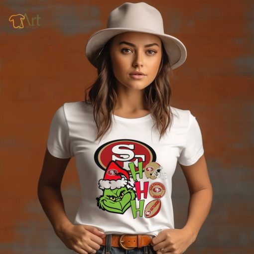 NFL San Francisco 49ers football Grinch ho ho ho helmet logo shirt