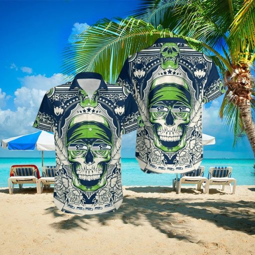 NFL Seattle Seahawks Embrace Game Day Island Skull Hawaiian Shirt Gift Halloween