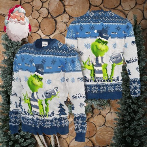 NFL Seattle Seahawks Grinch Christmas AOP Sweater