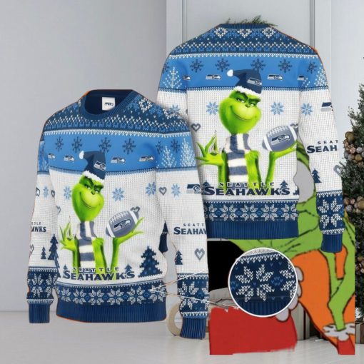 NFL Seattle Seahawks Grinch Knitted Christmas Sweater Comfort