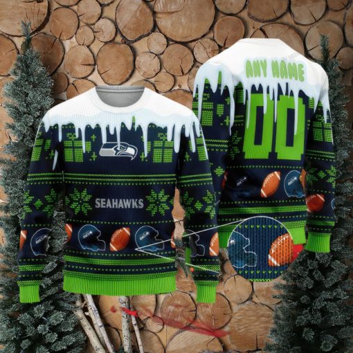 NFL Seattle Seahawks Knitted Christmas 3D Sweater Accessory