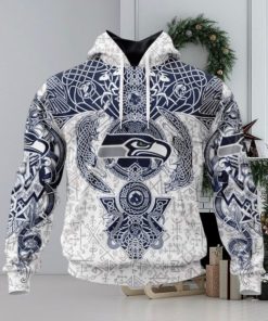 NFL Seattle Seahawks Norse Viking Symbols 3D Hoodie