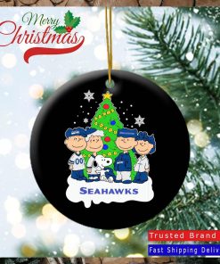 NFL Seattle Seahawks Snoopy The Peanuts Round Ornament