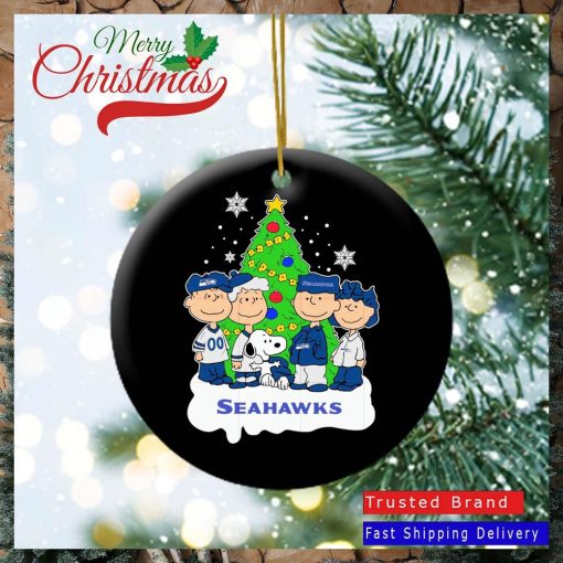 NFL Seattle Seahawks Snoopy The Peanuts Round Ornament