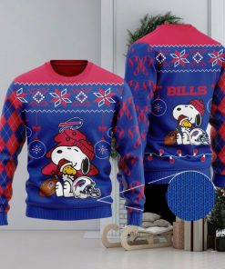 NFL Snoopy And Woodstock Buffalo Bills Christmas Ugly Wool Knitted Sweater