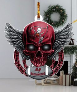 NFL Tampa Bay Buccaneers 2023 Holiday Gifts Xmas Skull Christmas Decorations Ornament